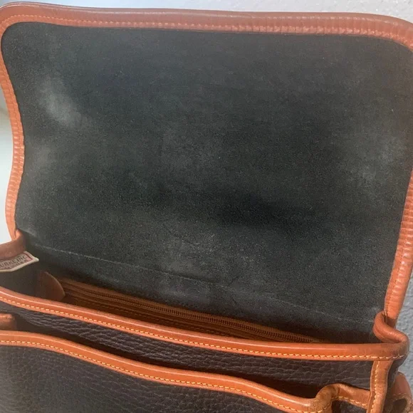 Vintage Dooney & Bourke Black and Brown Leather Crossbody Bag - Picture 6 of 16